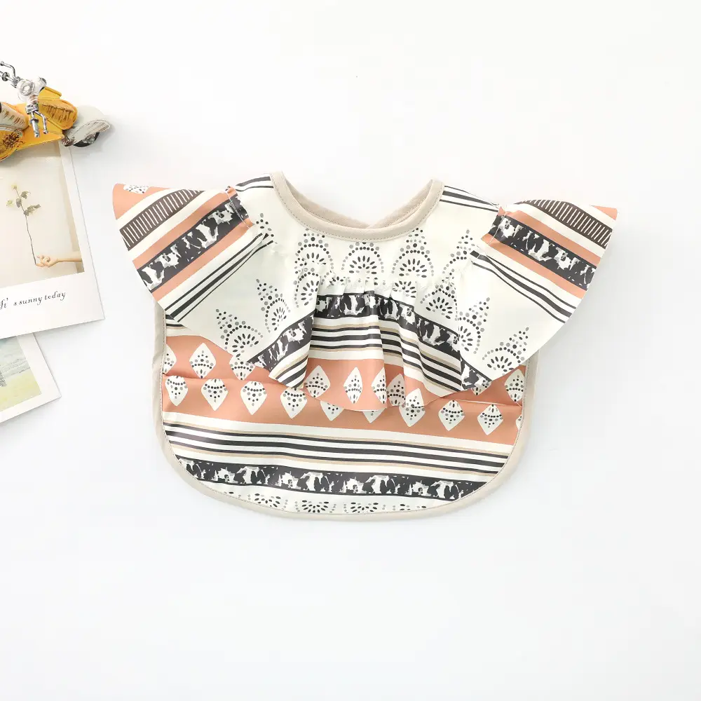 Denim Baby Food Bag with Angel Wings Embroidery - Image 9