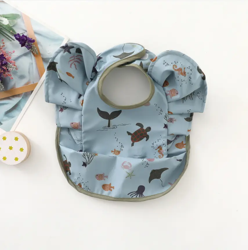 Denim Baby Food Bag with Angel Wings Embroidery - Image 91
