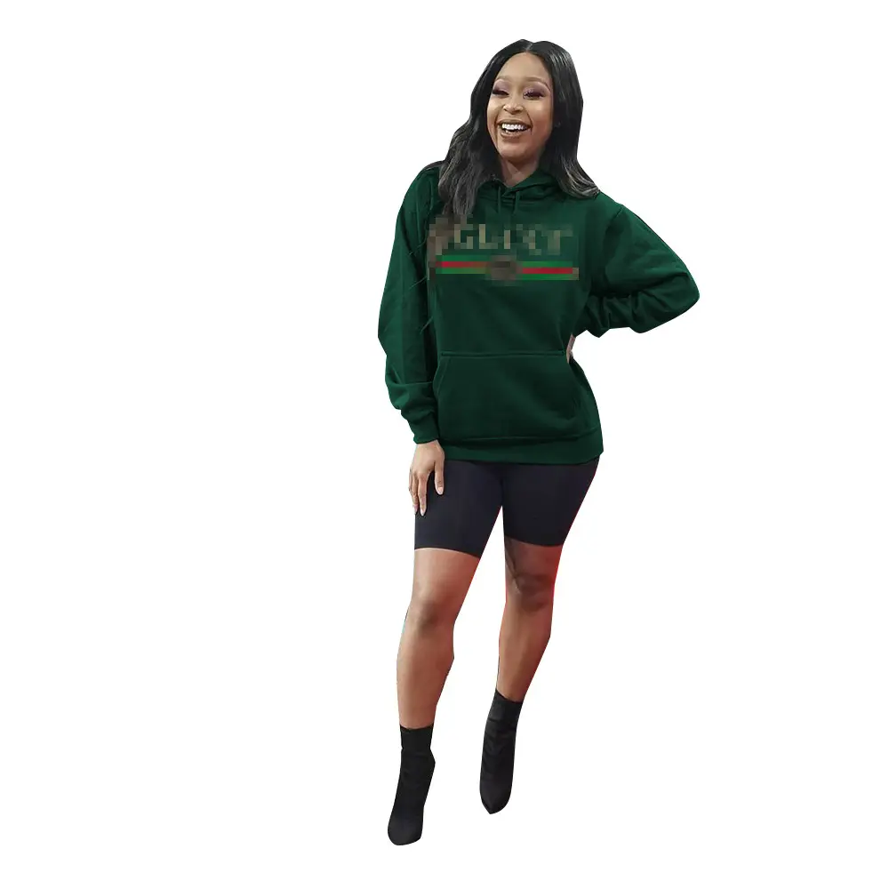 Women Purple Hoodie Sweatshirt Set Long Sleeve Casual