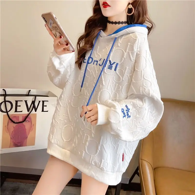 Korean Style Hooded Sweatshirt Women Grey 2023 — feature 11