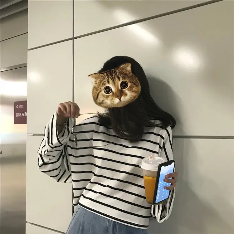 Women Striped Loose Long Sleeve T-Shirt Casual Base — feature 19