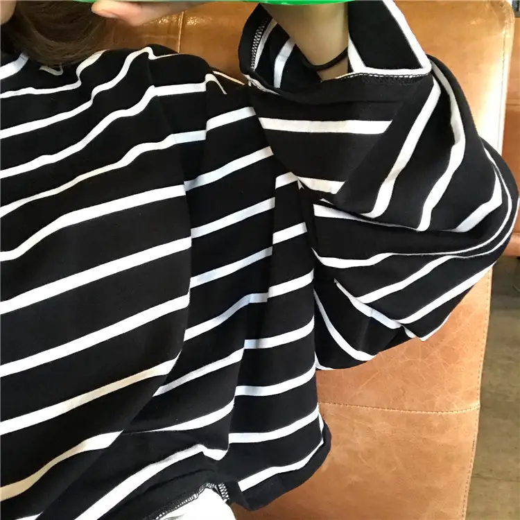Women Striped Loose Long Sleeve T-Shirt Casual Base — feature 3