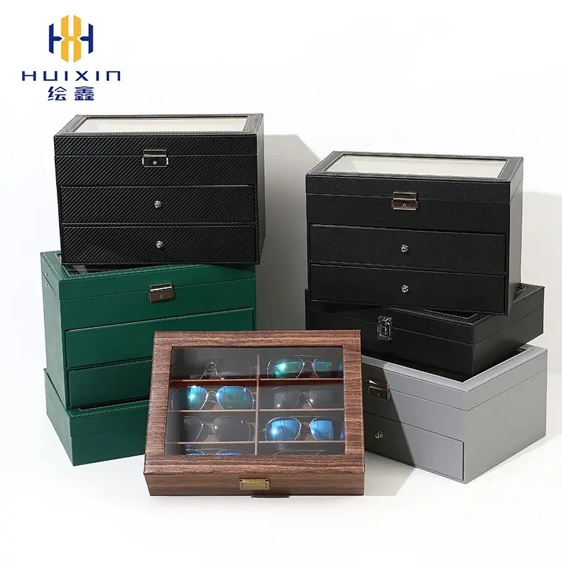 Multi-Compartment Sunglasses Storage Box for Men - Image 24