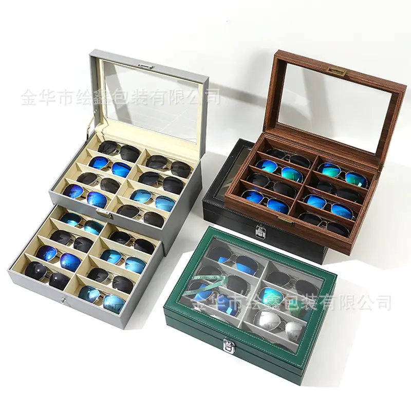 Multi-Compartment Sunglasses Storage Box for Men - Image 26