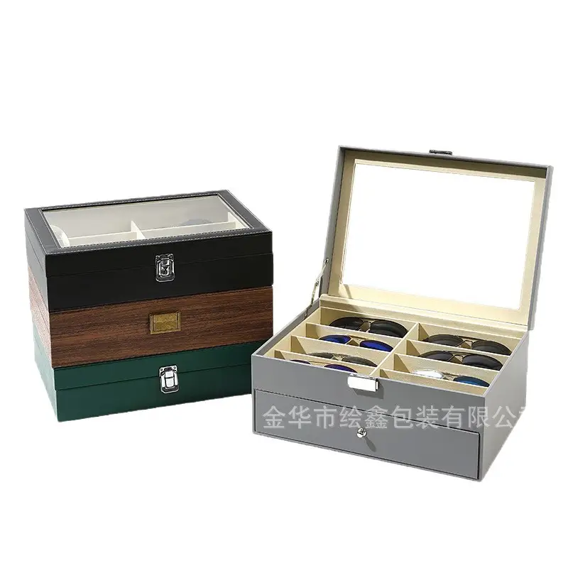 Multi-Compartment Sunglasses Storage Box for Men - Image 28