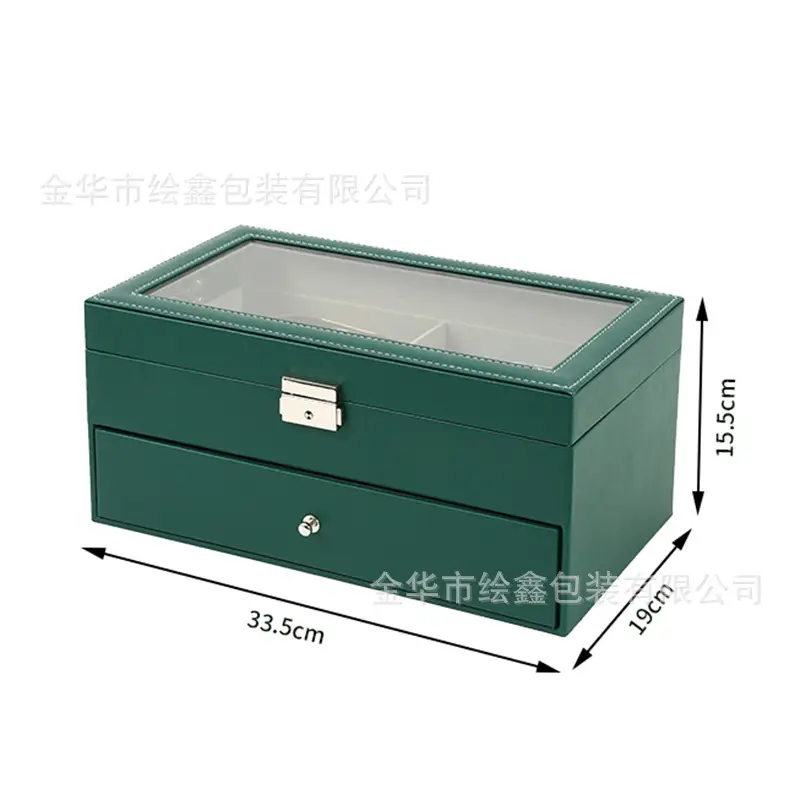 Multi-Compartment Sunglasses Storage Box for Men