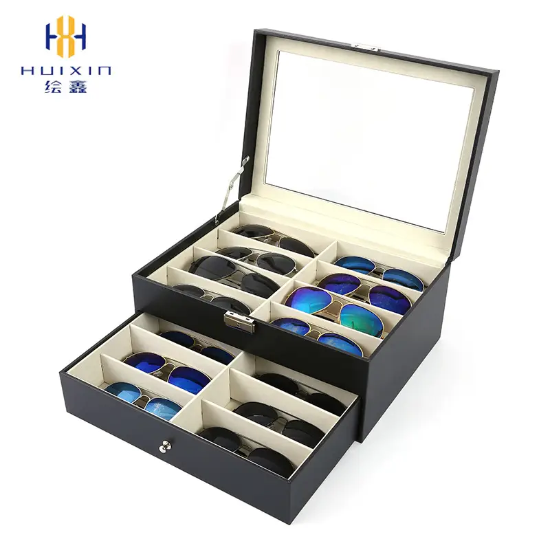 Multi-Compartment Sunglasses Storage Box for Men - Image 13