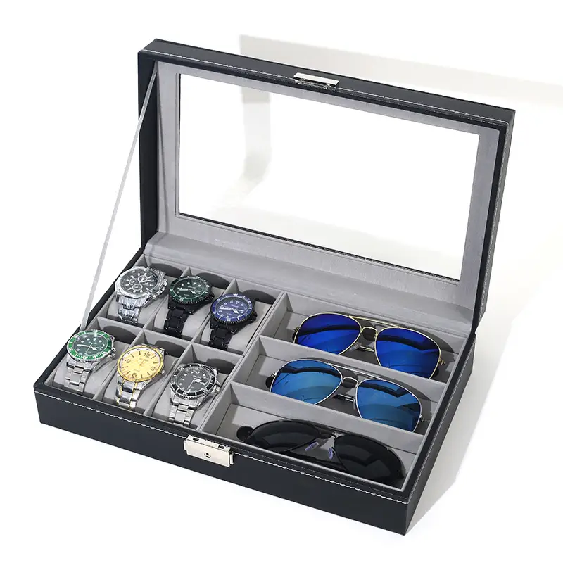 Multi-Compartment Sunglasses Storage Box for Men - Image 14