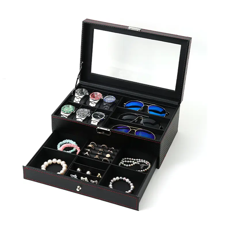 Multi-Compartment Sunglasses Storage Box for Men - Image 16