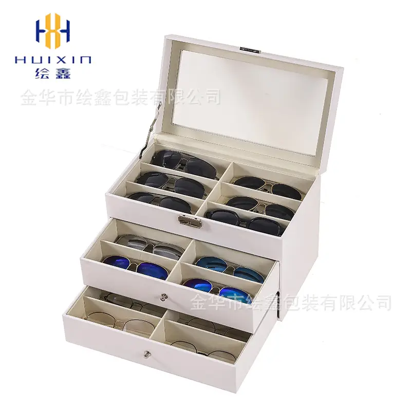 Multi-Compartment Sunglasses Storage Box for Men - Image 21