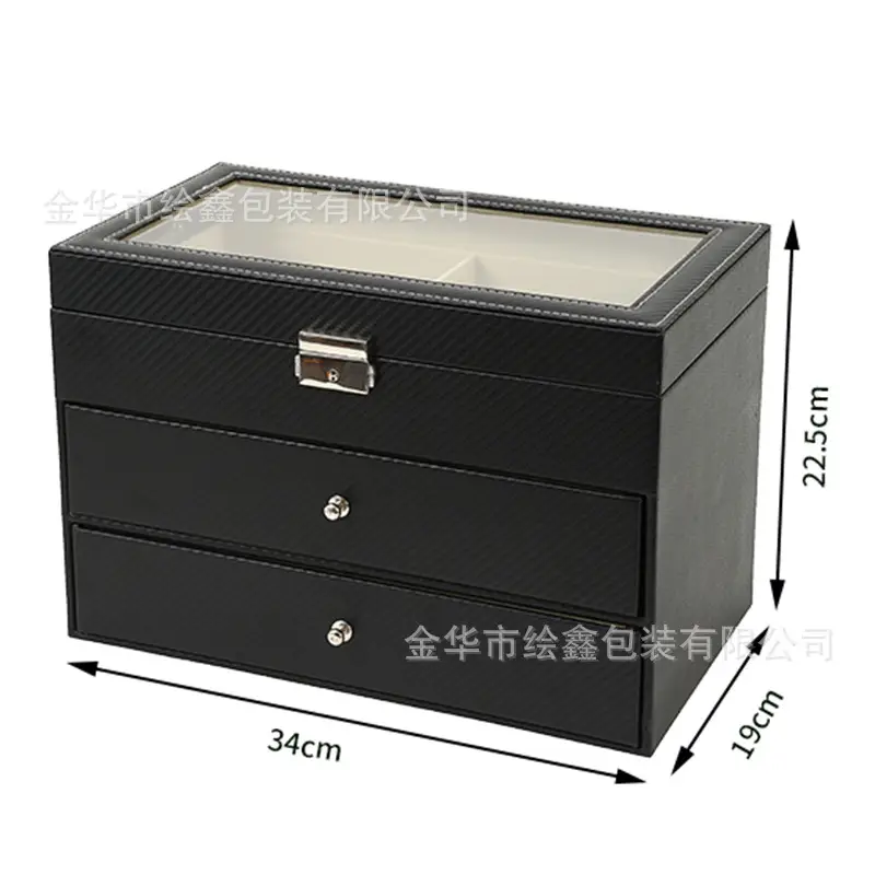 Multi-Compartment Sunglasses Storage Box for Men - Image 4