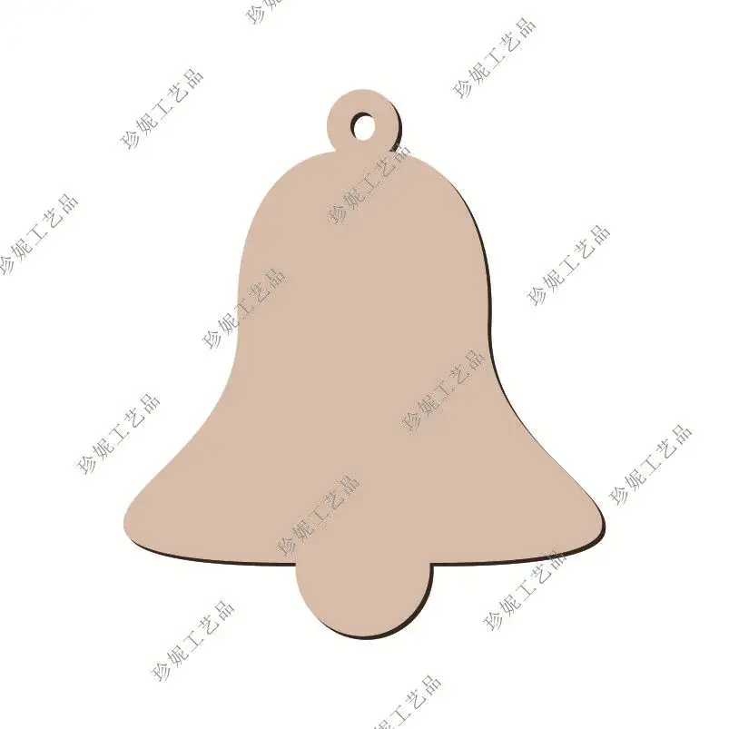 Hand-Painted Wooden Christmas Tree Pendant Decor - Image 4