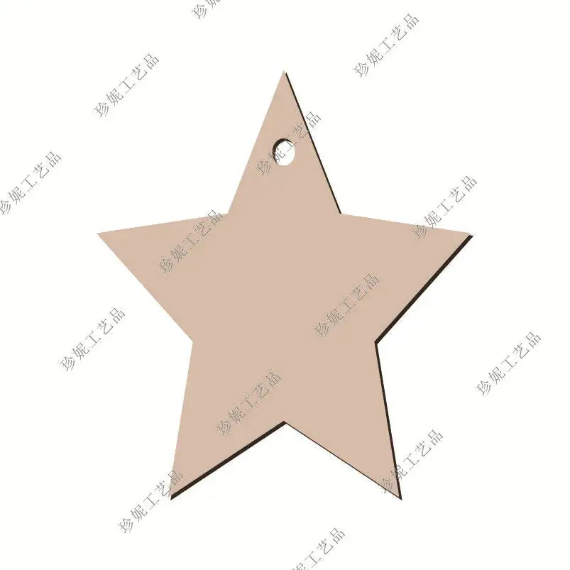 Hand-Painted Wooden Christmas Tree Pendant Decor - Image 5