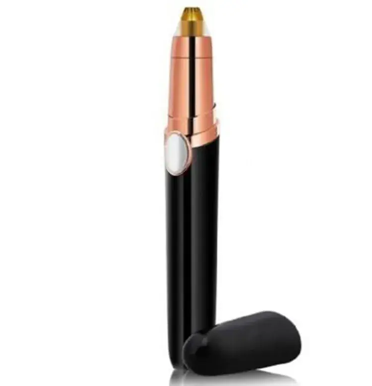 Electric Eyebrow Trimmer for Women Rose Gold Black - Image 3