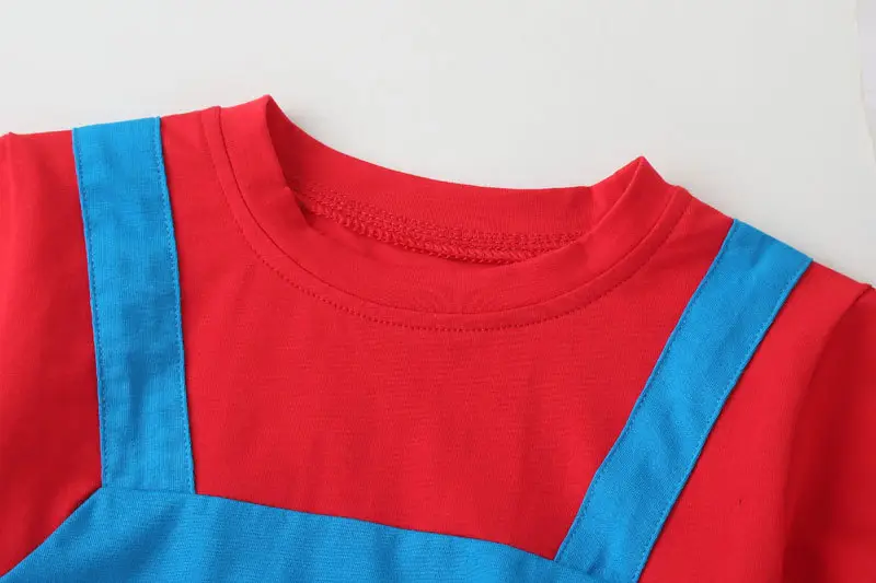 Baby Overalls Red Blue Cotton 2021 Summer - Image 2
