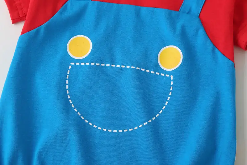 Baby Overalls Red Blue Cotton 2021 Summer - Image 3