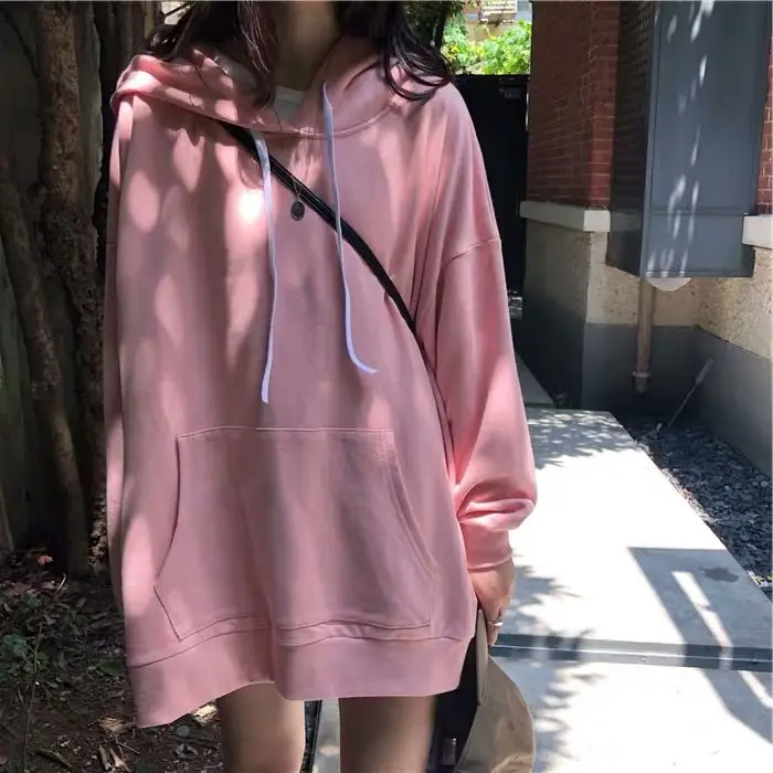 Women Pink Hooded Sweatshirt 2025 New Model — feature 15