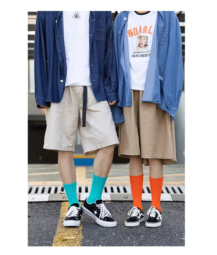 Colorful Towel Socks Men's Terry Mid-Calf Socks Thickeneded Pure Colorful Sports Stockings Ball Winter Towel Bottom Basketball Socks — feature 12