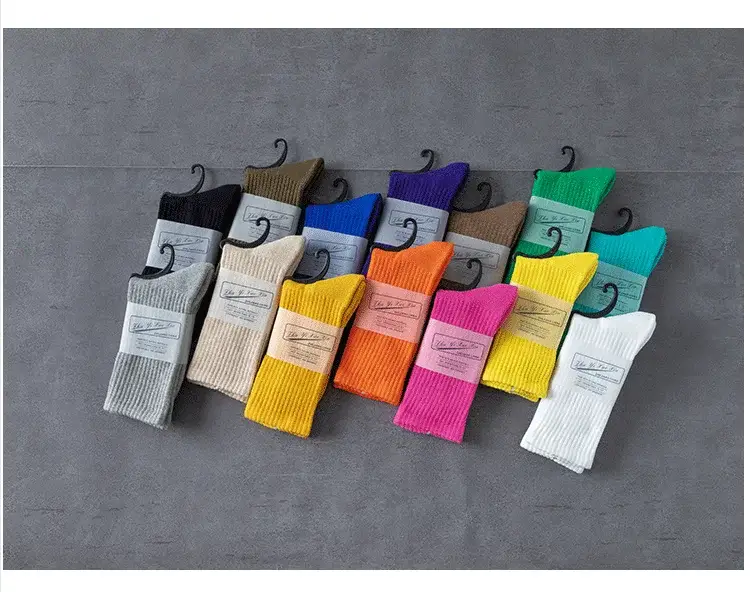 Colorful Towel Socks Men's Terry Mid-Calf Socks Thickeneded Pure Colorful Sports Stockings Ball Winter Towel Bottom Basketball Socks — feature 5