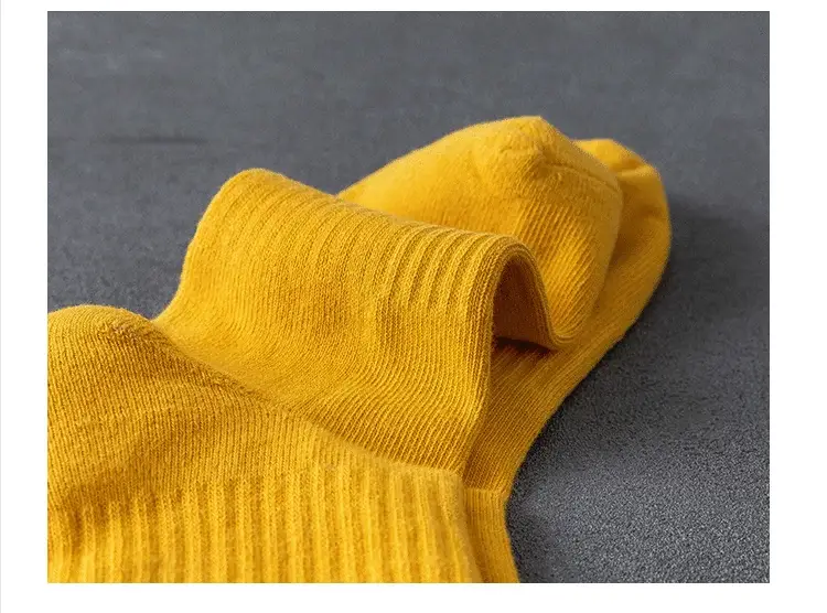 Colorful Towel Socks Men's Terry Mid-Calf Socks Thickeneded Pure Colorful Sports Stockings Ball Winter Towel Bottom Basketball Socks — feature 9