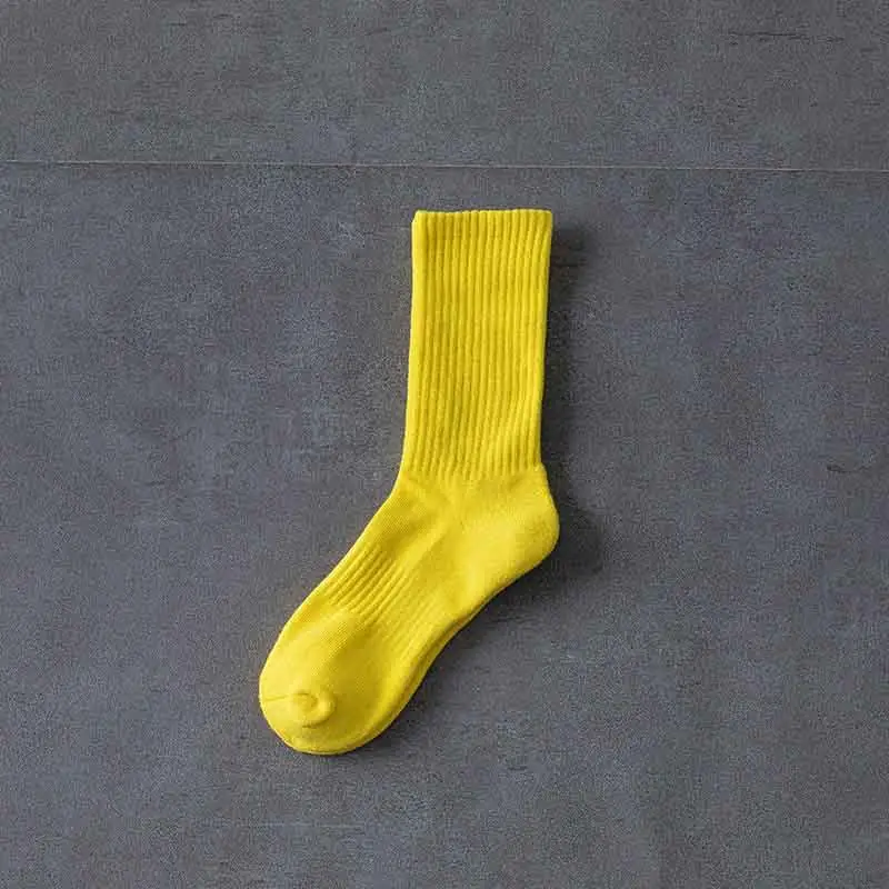 Colorful Towel Socks Men's Terry Mid-Calf Socks Thickeneded Pure Colorful Sports Stockings Ball Winter Towel Bottom Basketball Socks