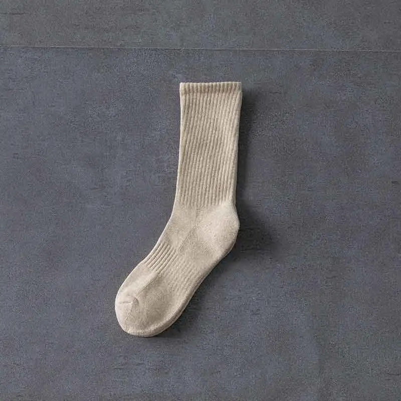 Colorful Towel Socks Men's Terry Mid-Calf Socks Thickeneded Pure Colorful Sports Stockings Ball Winter Towel Bottom Basketball Socks