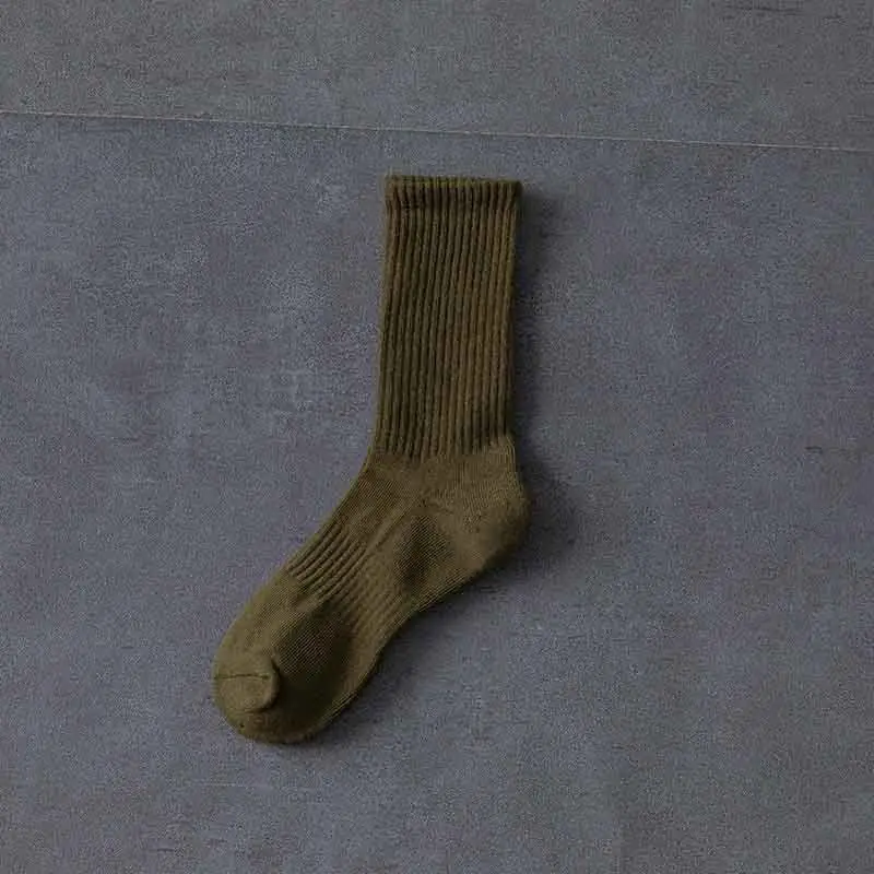 Colorful Towel Socks Men's Terry Mid-Calf Socks Thickeneded Pure Colorful Sports Stockings Ball Winter Towel Bottom Basketball Socks