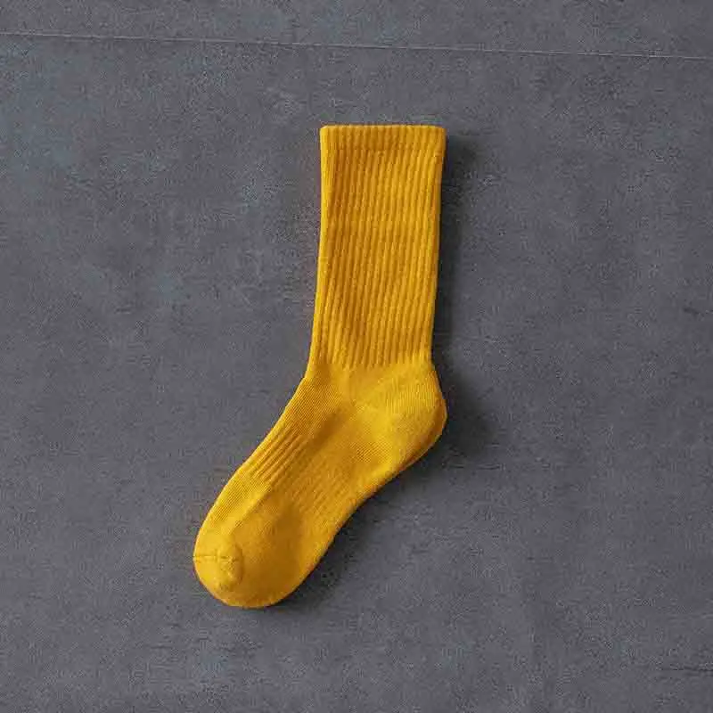 Colorful Towel Socks Men's Terry Mid-Calf Socks Thickeneded Pure Colorful Sports Stockings Ball Winter Towel Bottom Basketball Socks