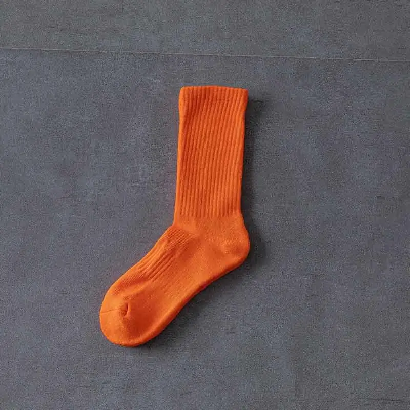 Colorful Towel Socks Men's Terry Mid-Calf Socks Thickeneded Pure Colorful Sports Stockings Ball Winter Towel Bottom Basketball Socks
