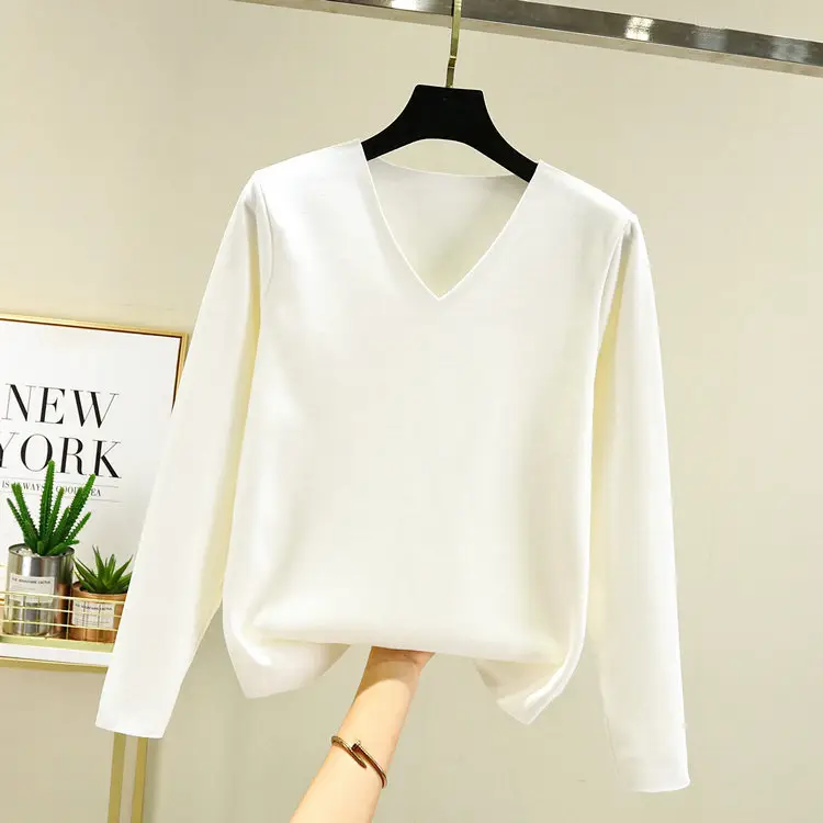 Women Velvet V-Neck Long Sleeve Jacket Navy Blue - Image 5