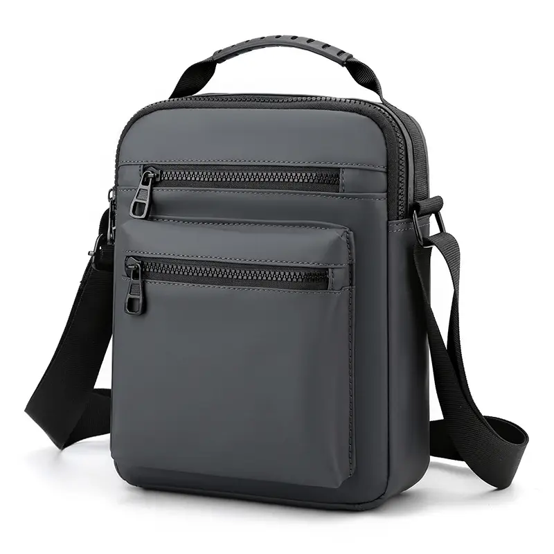 New Men's Blue Nylon Crossbody Backpack Water Repellent - Image 8