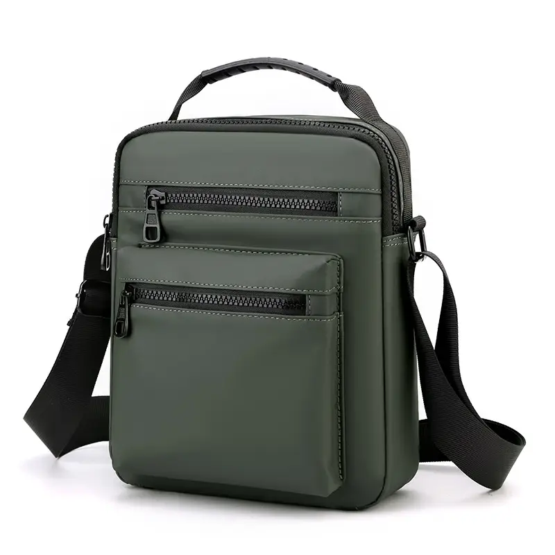 New Men's Blue Nylon Crossbody Backpack Water Repellent - Image 4