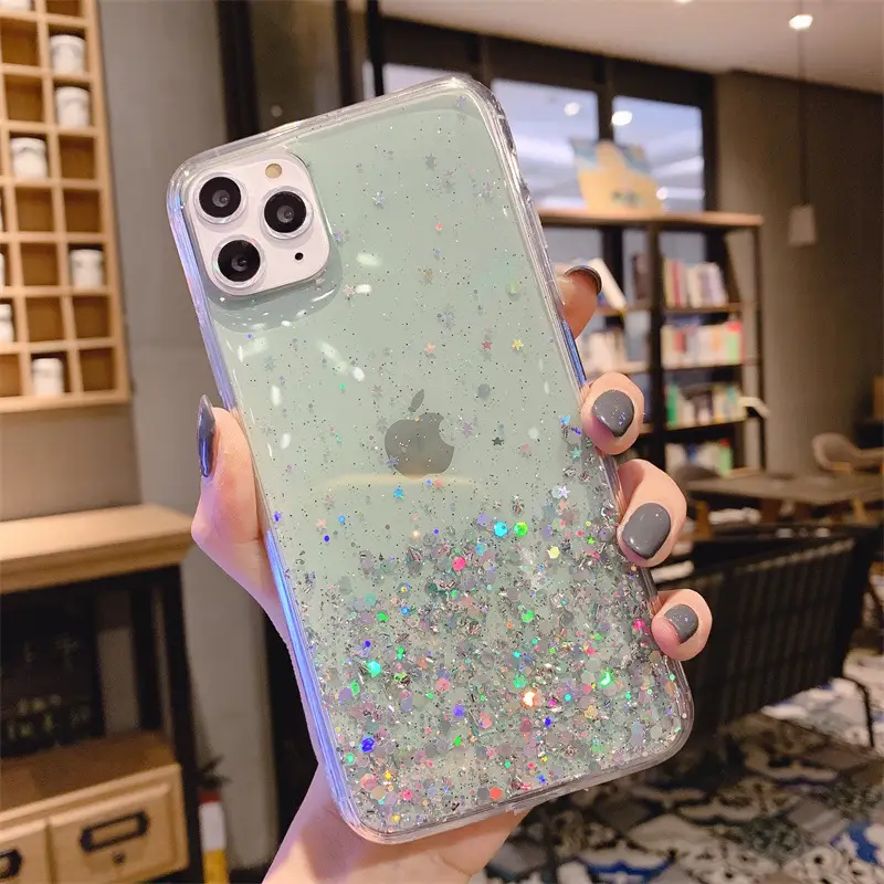 Pink Glitter Drop X30 Y20 Soft Phone Cover - Image 4