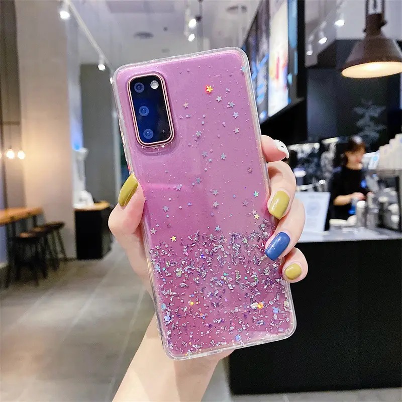 Pink Glitter Drop X30 Y20 Soft Phone Cover - Image 5