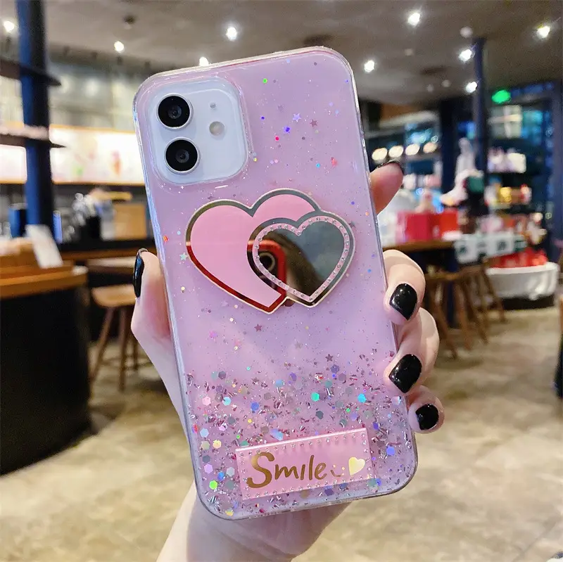 Pink Glitter Drop X30 Y20 Soft Phone Cover - Image 8