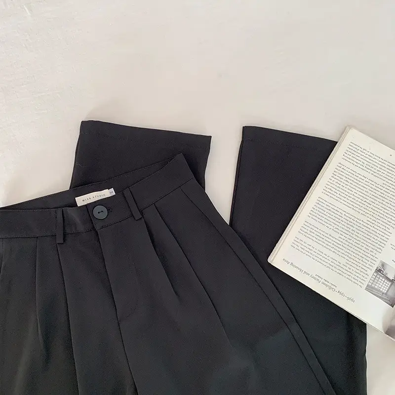 Autumn 2021 Wide Leg Pants Dummy High Waist Casual Mopping Texted Pants — feature 14