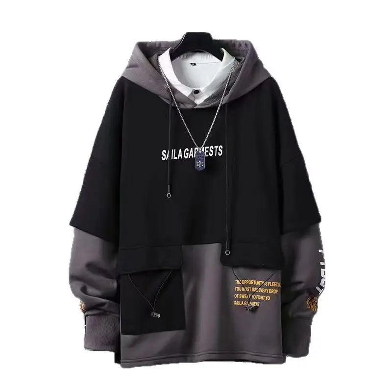 Black Hooded Sweatshirt for Youth Winter Casual Wear - Image 5