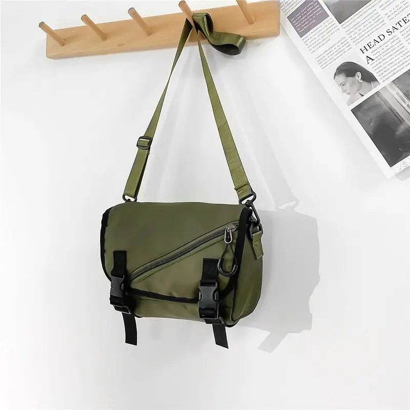Kids Crossbody Bag Large Capacity Nylon Grey - Image 2