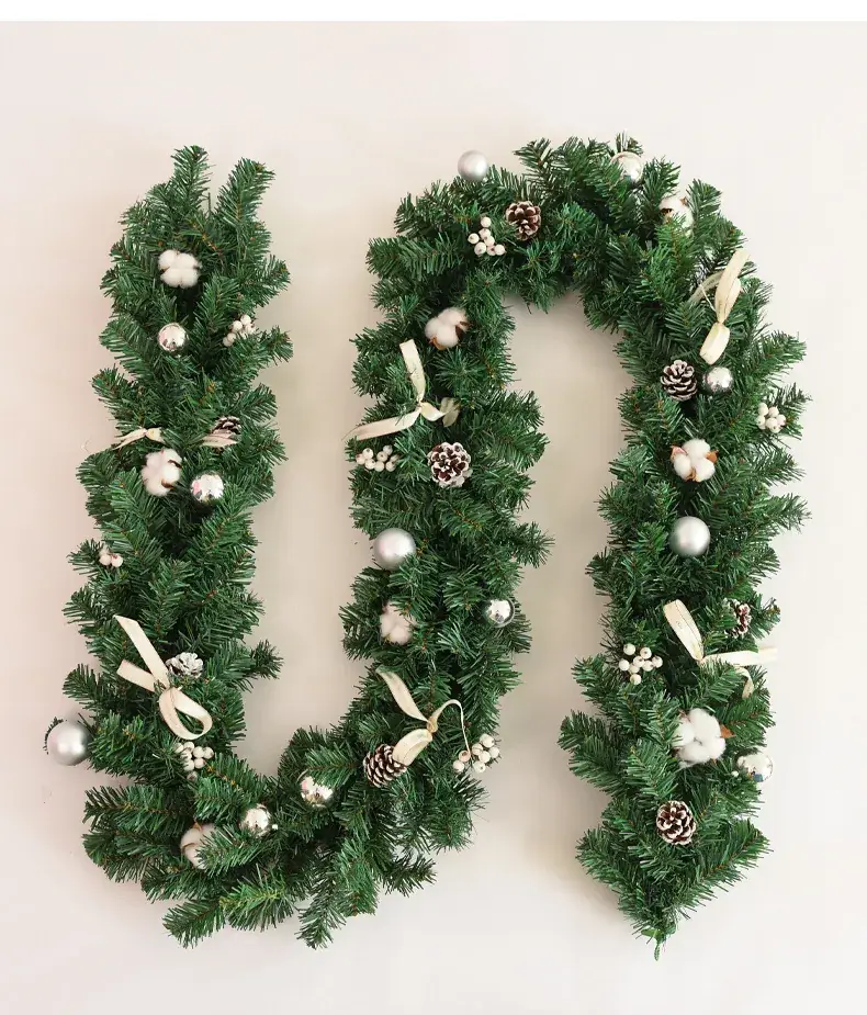 Christmas Rattan Decor with Pine Cones and Red Berries — feature 4