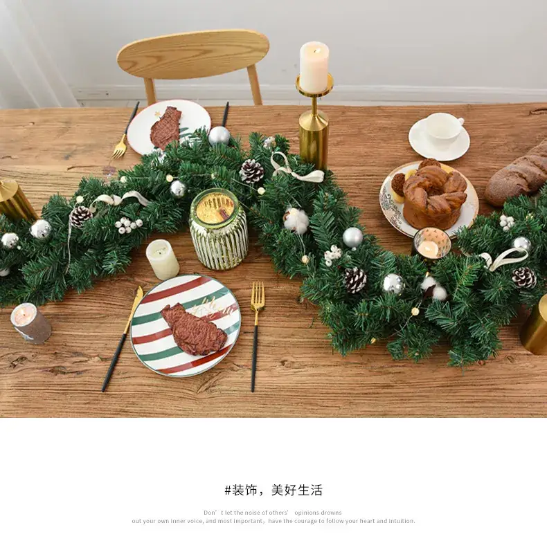Christmas Rattan Decor with Pine Cones and Red Berries — feature 8