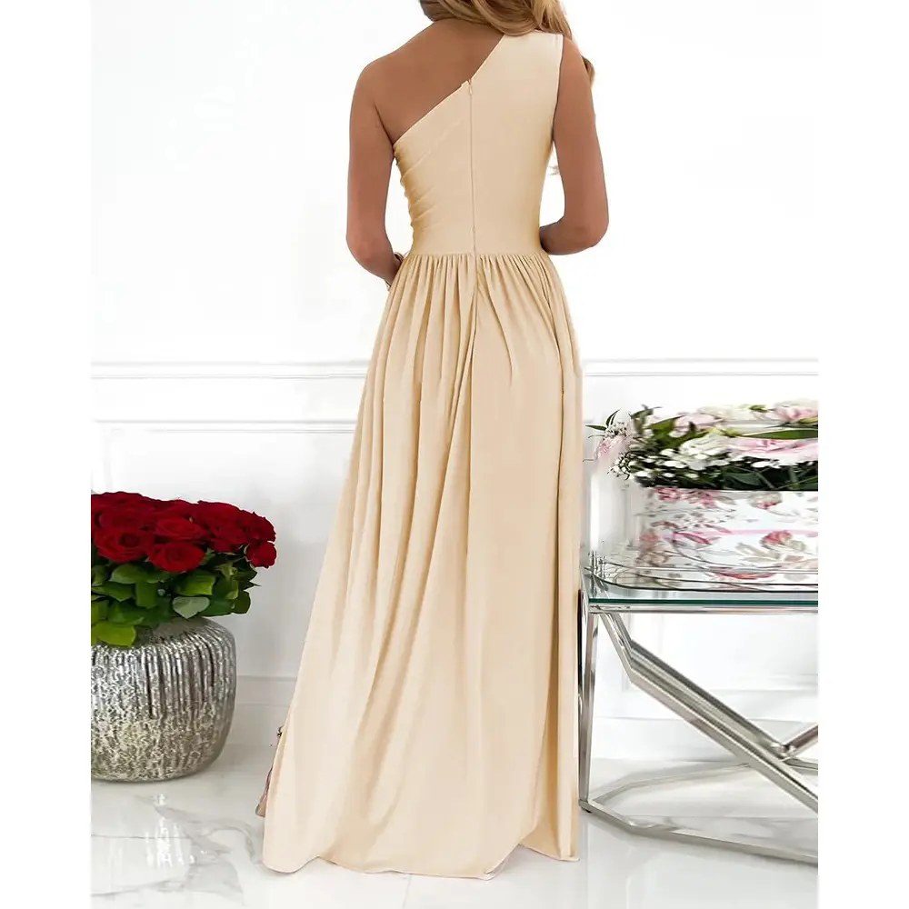 2026 Women's Red Floral Off-Shoulder Slit Dress — feature 11