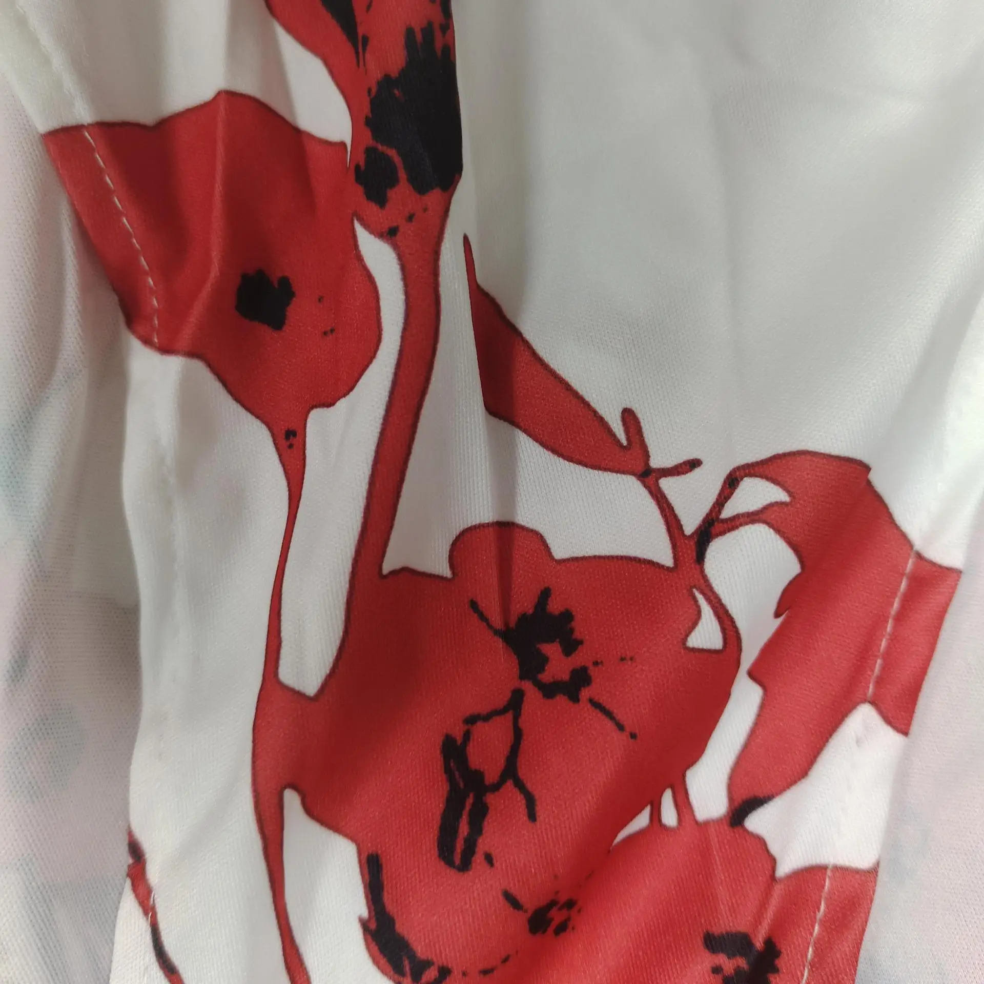 2026 Women's Red Floral Off-Shoulder Slit Dress — feature 21