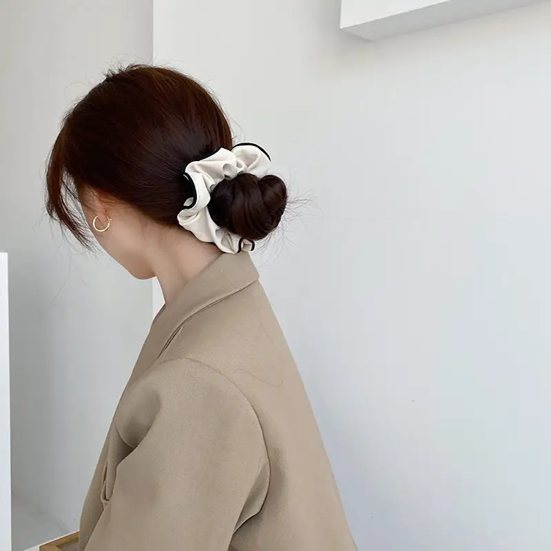 Korean Goddess Hair Band Sweet Cotton Linen French Large Ring - Image 6