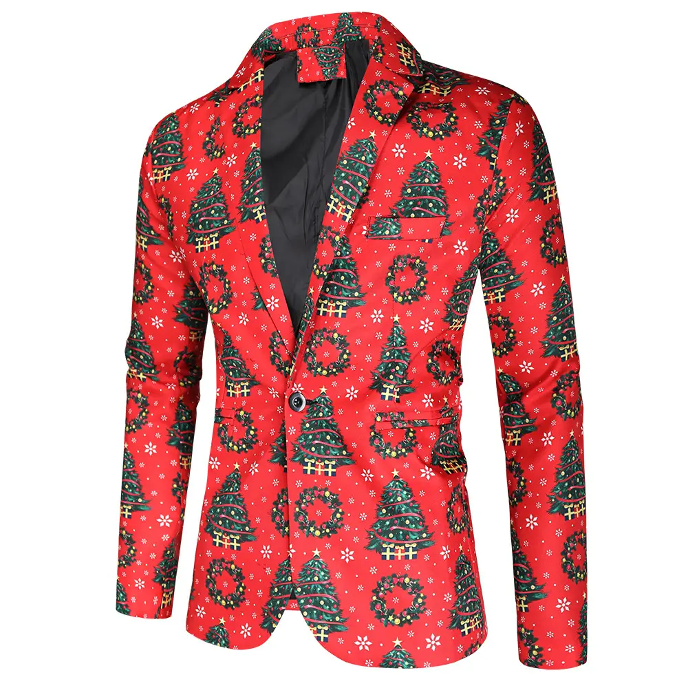 3D Printed Casual Pants Red Paisley Waistcoat Set - Image 5