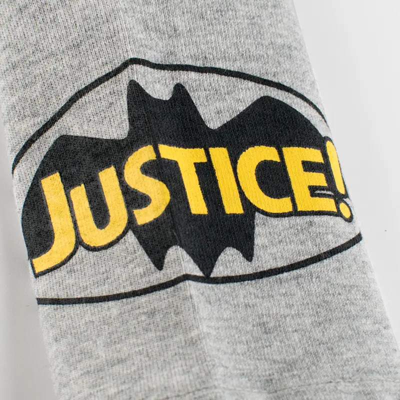 Kids Batman Justice T-Shirt Gray White Long Sleeve - Image 4