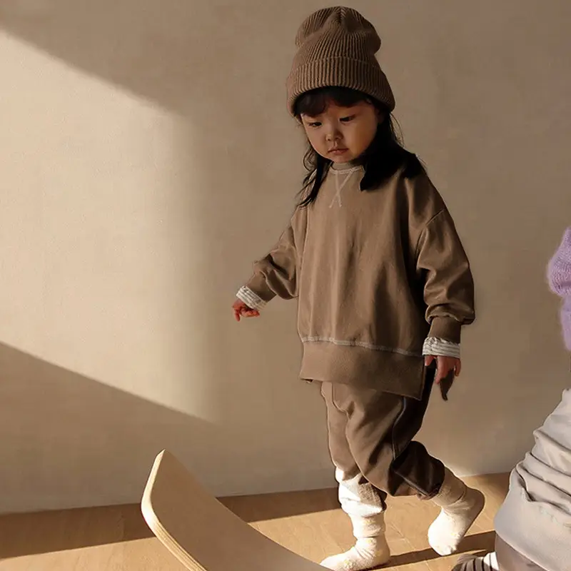 2025 Kids Sweatshirt Track Suit Grey Loose Fit - Image 5