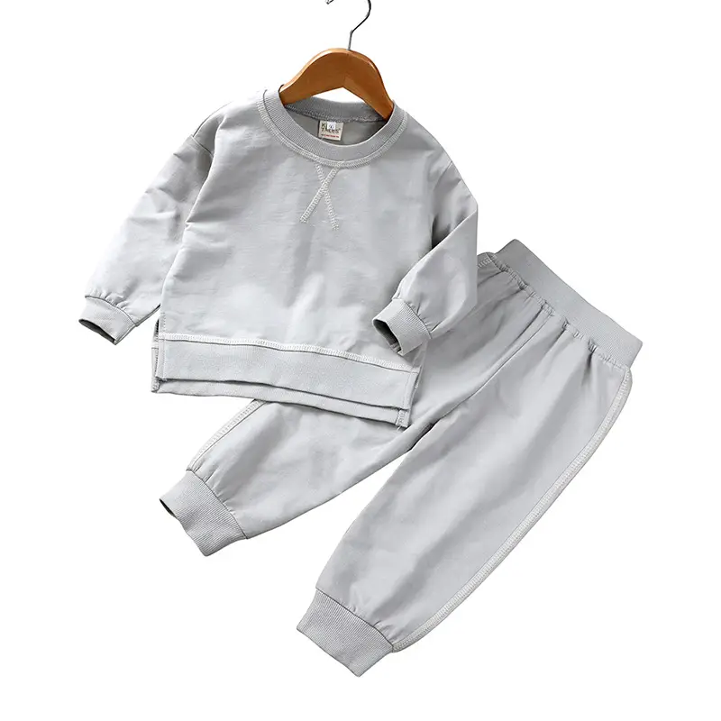 2025 Kids Sweatshirt Track Suit Grey Loose Fit - Image 3