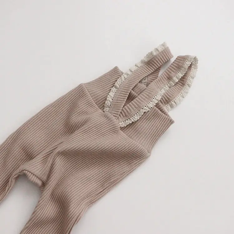 Stylish Knitted Baby Pants in Pink & Brown - Image 4