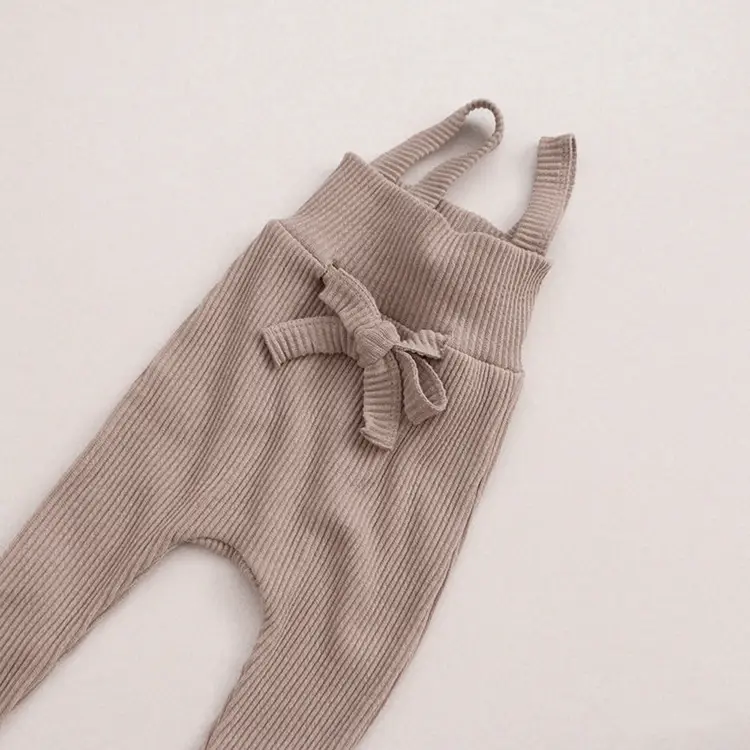 Stylish Knitted Baby Pants in Pink & Brown - Image 8