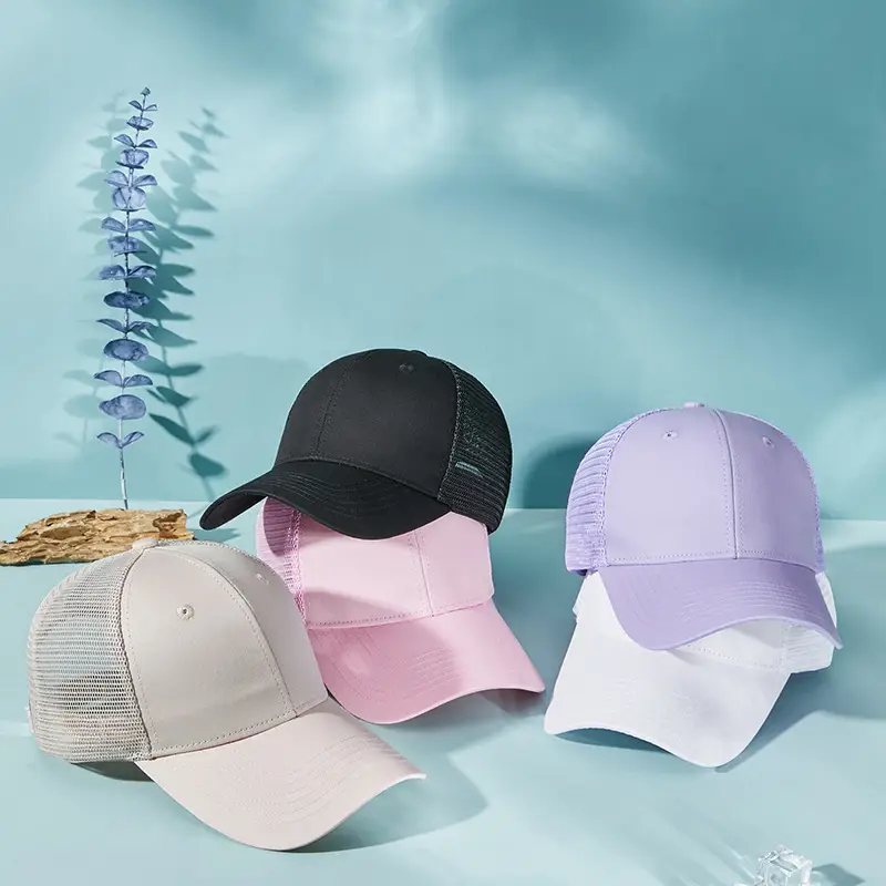 Pink Mesh Sunscreen Cap for Men Women - Image 11